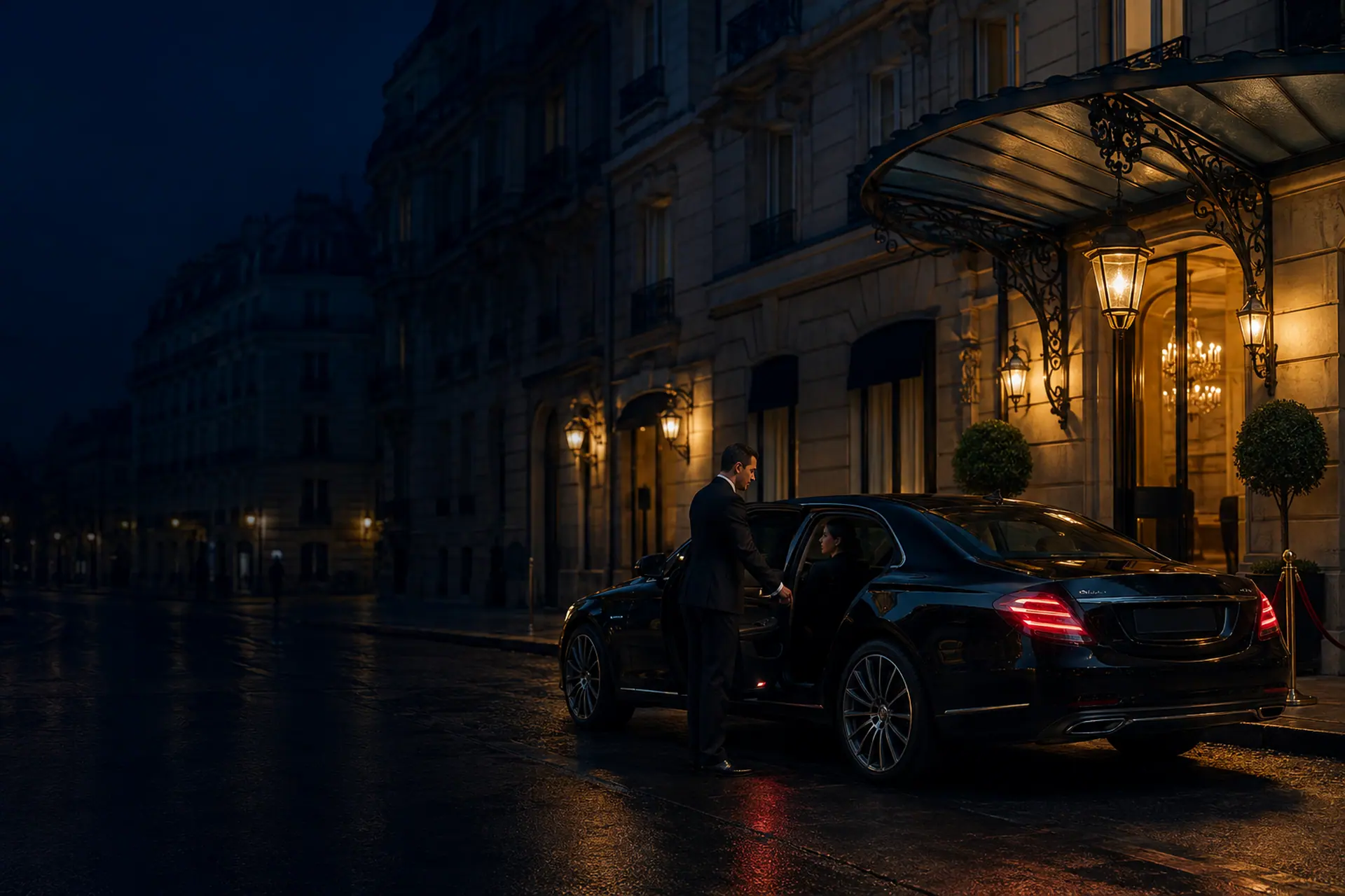 Une arrivée à Paris, à la porte d’un hôtel